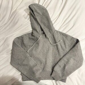 NWOT Zara Women's Cropped Grey Hoodie Size Small